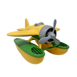 Green Toys Sea Plane Green & Yellow Made In USA 100% Recycled Good Condition